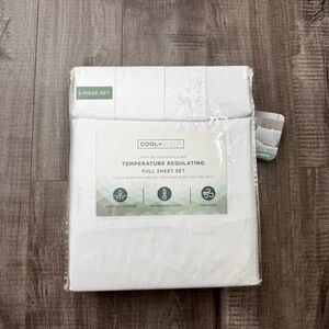 Cool + Sleep White Temperature Regulating 6 Piece Sheet Set in Full NWT